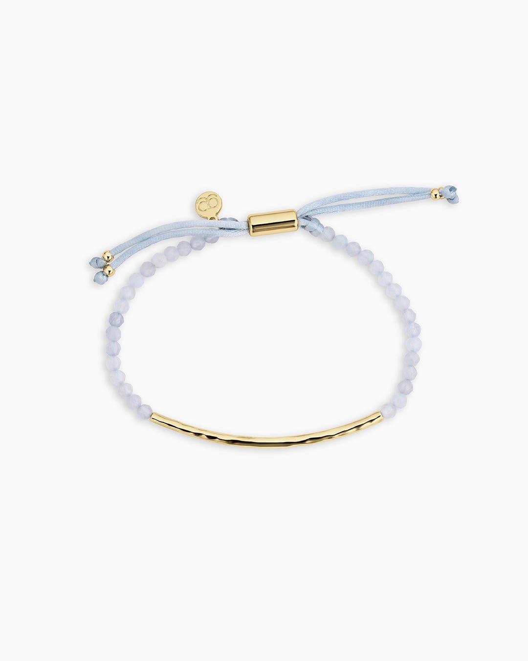 Power Gemstone Bracelet for Self-expression || option::18k Gold Plated, Blue Lace Agate