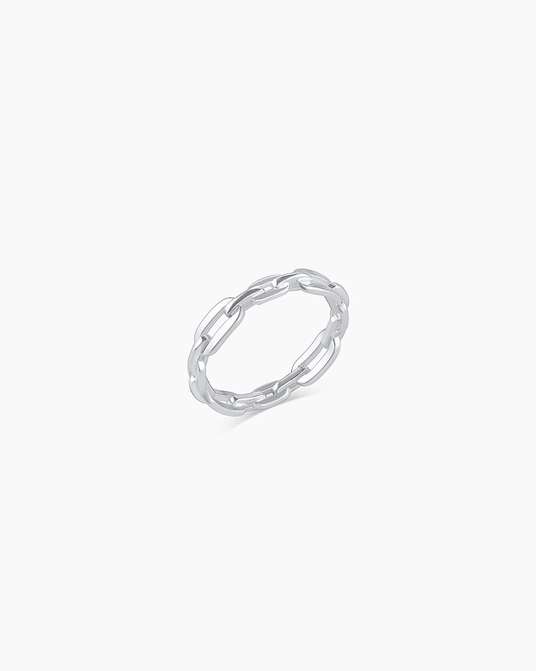 Parker Link Ring, 18k Gold Plated link ring, chain link ring || option::Silver Plated