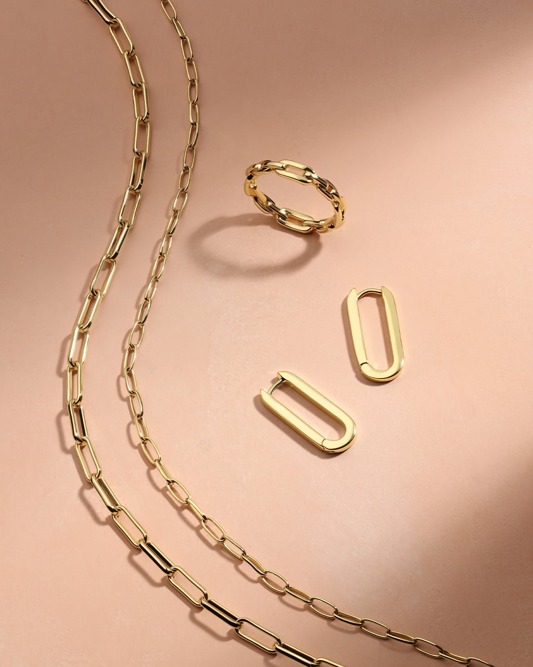 Parker Necklace Paperclip Necklace || option::18 in., 18k Gold Plated