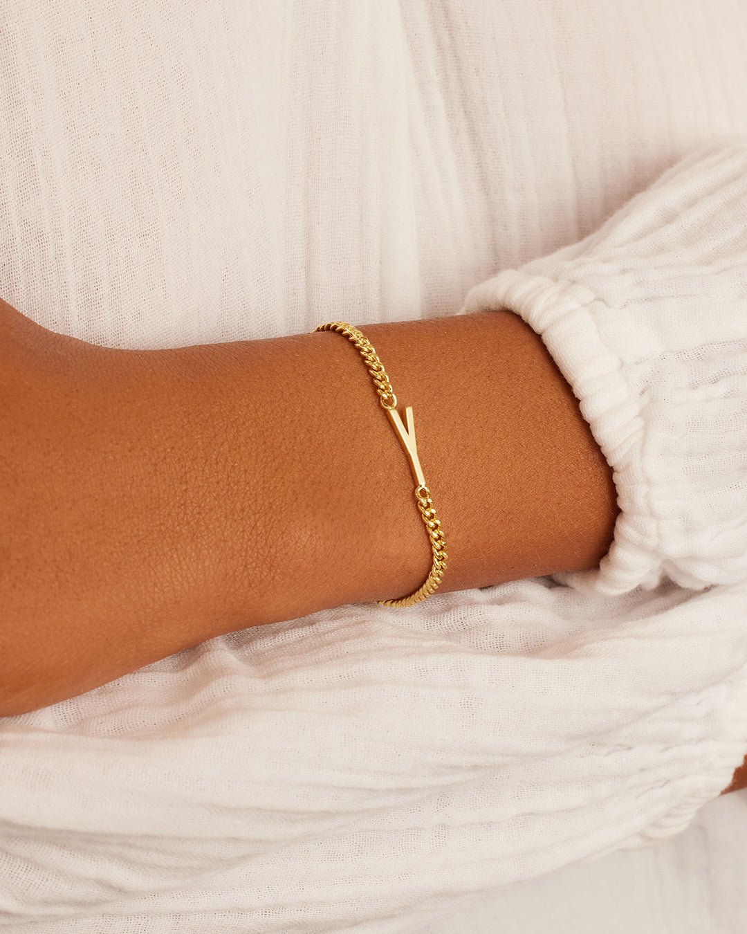 Wilder Alphabet Bracelet Alphabet Bracelet #Y || option::18k Gold Plated, Y