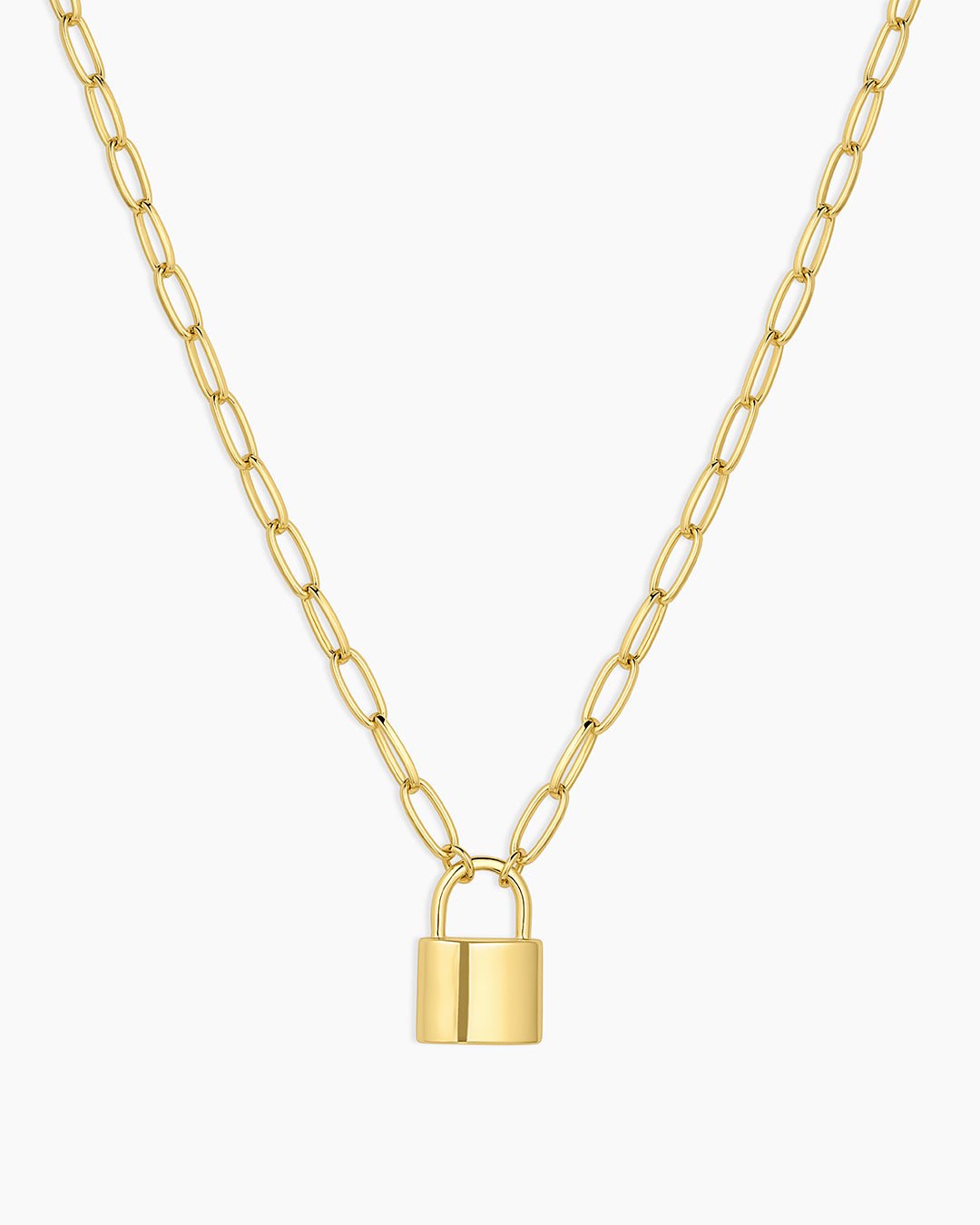 Kara Padlock Charm Necklace || option::18k Gold Plated