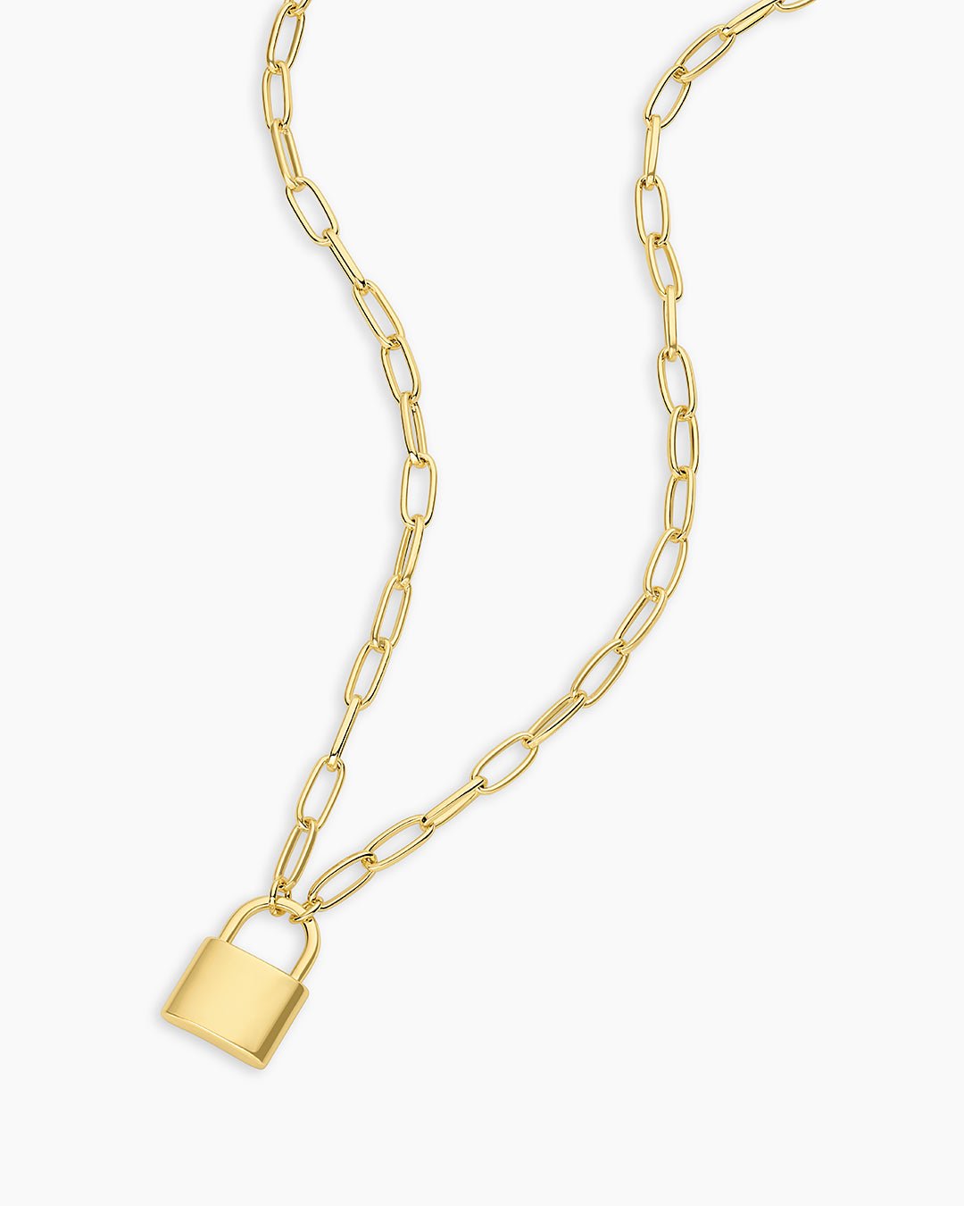 Kara Padlock Charm Necklace || option::18k Gold Plated