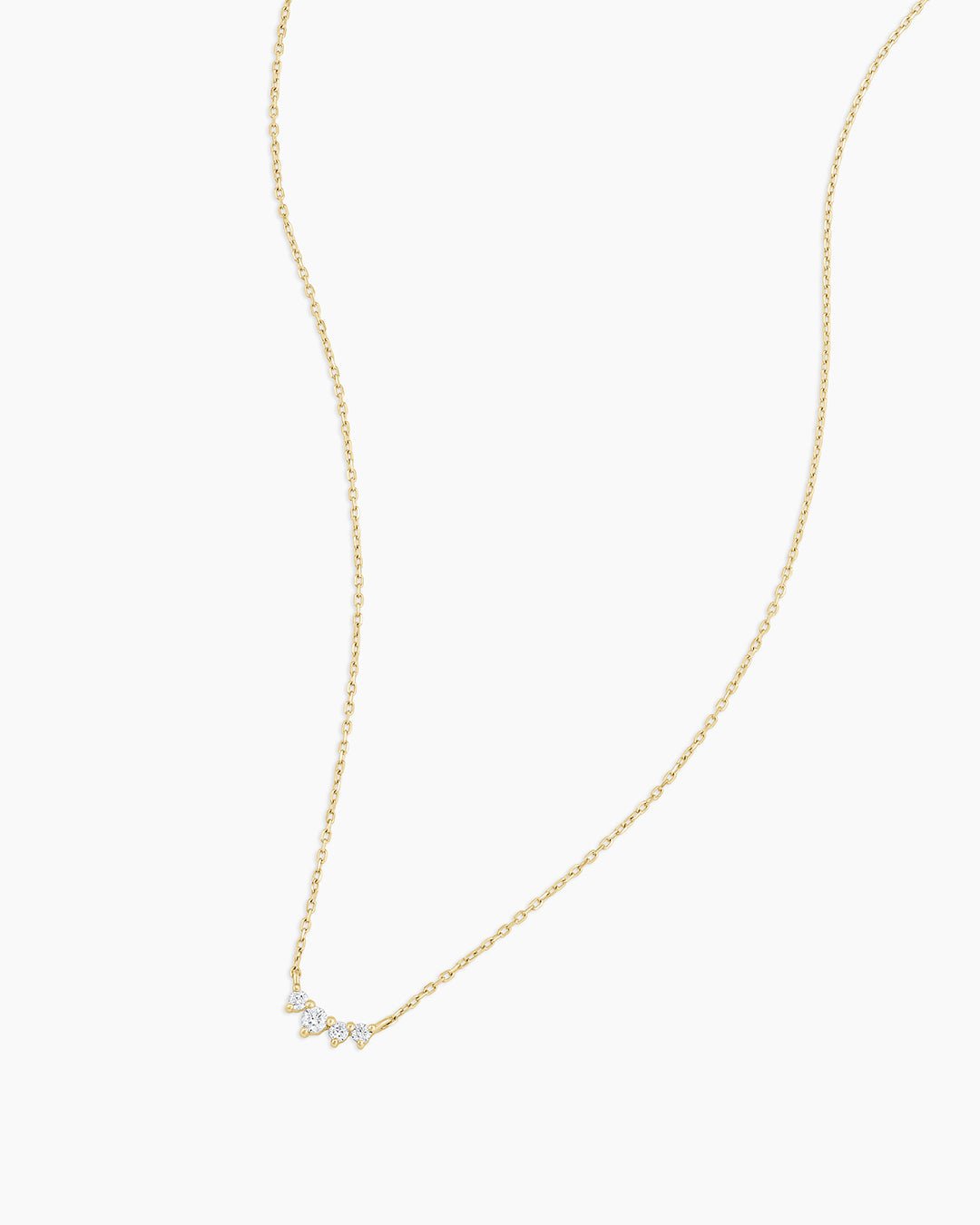 Diamond Cluster Necklace || option::14k Solid Gold