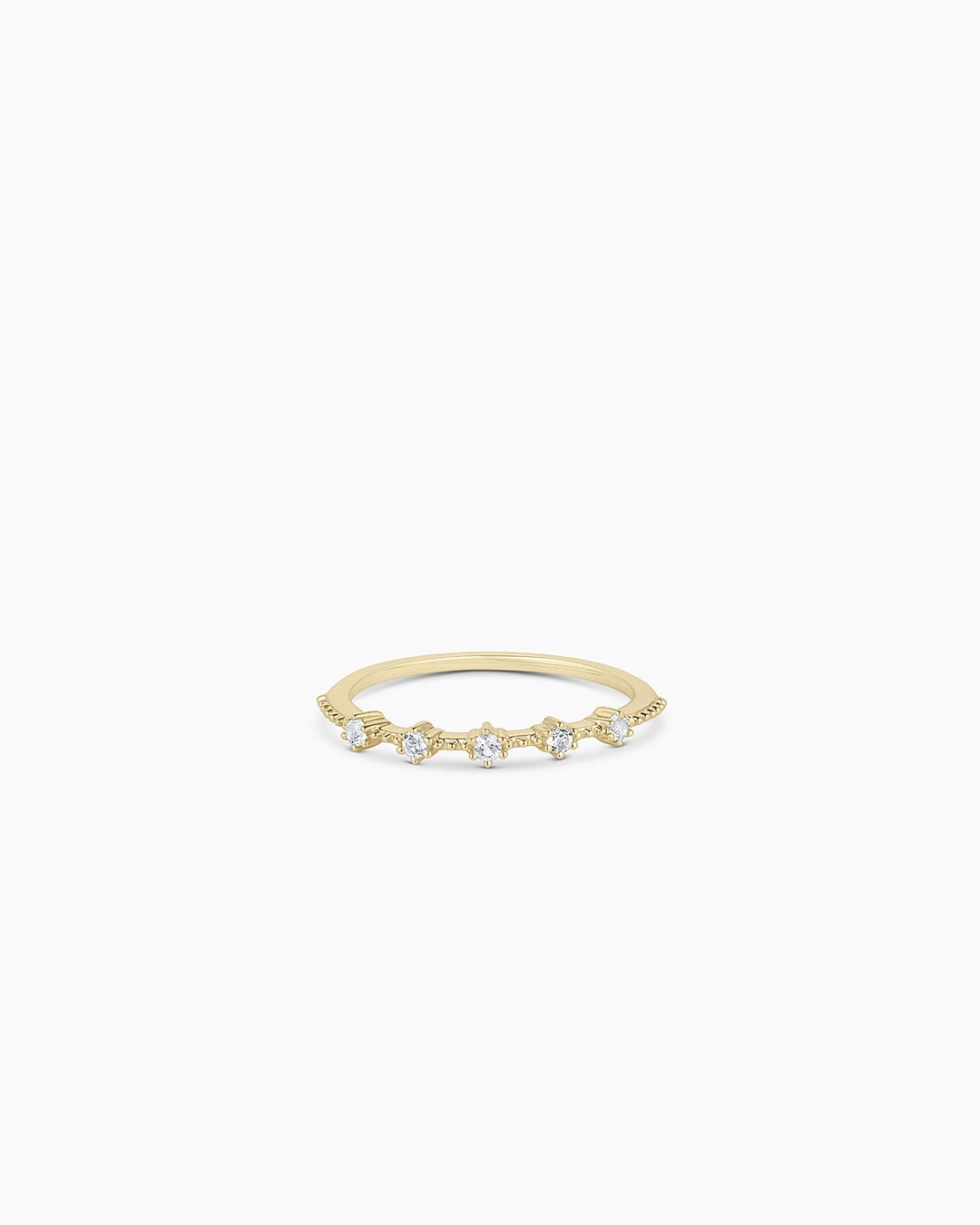 Cluster White Topaz Ring || option::14k Solid Gold