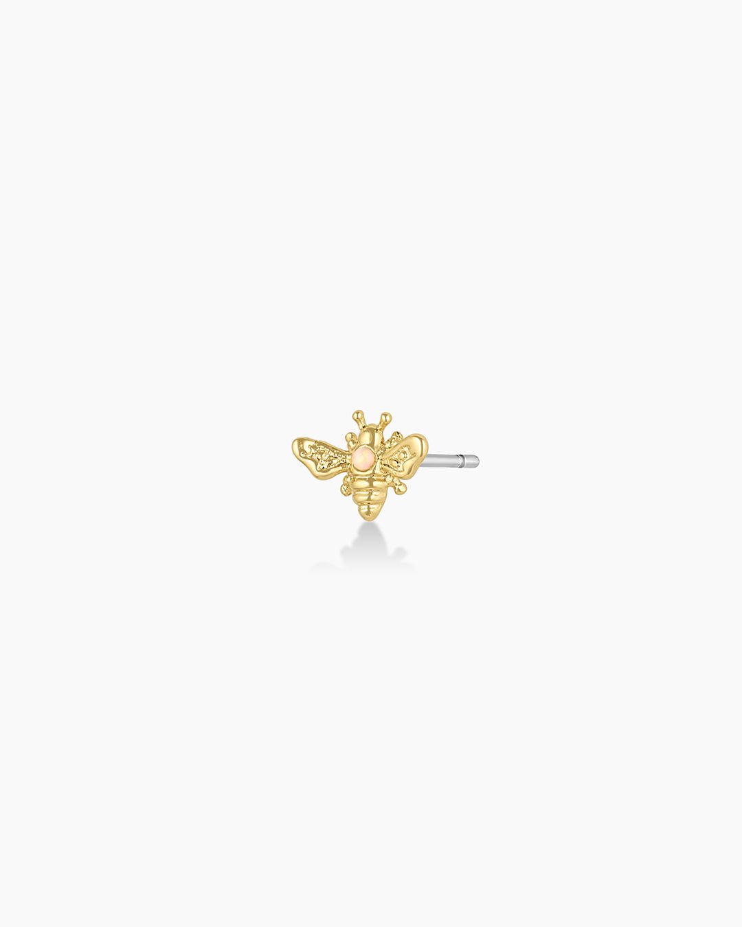 Bee Charm Stud || option::18k Gold Plated, Bee