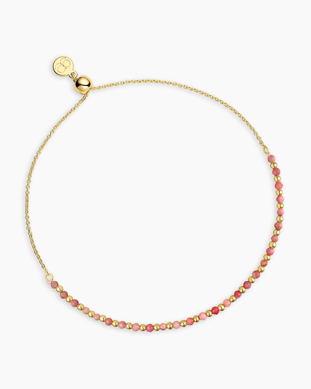 Power Gemstone Brooks Bracelet for Compassion || option::18k Gold Plated, Rhodochrosite