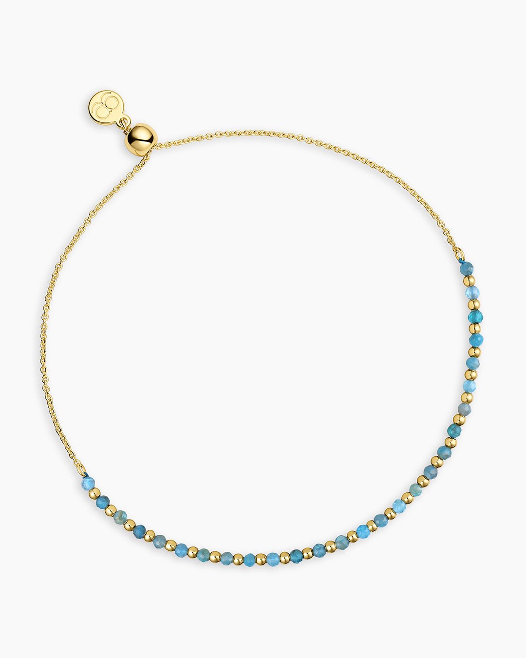 Power Gemstone Brooks Bracelet for Inspiration || option::18k Gold Plated, Apatite