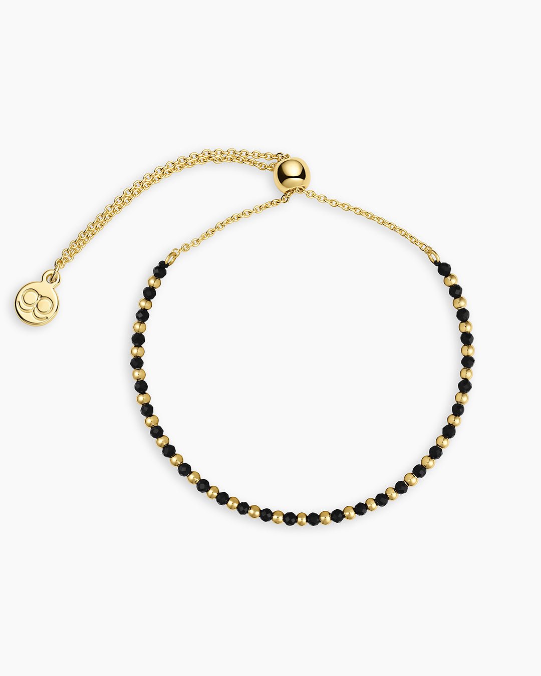 Power Gemstone Brooks Bracelet for Protection || option::18k Gold Plated, Black Onyx