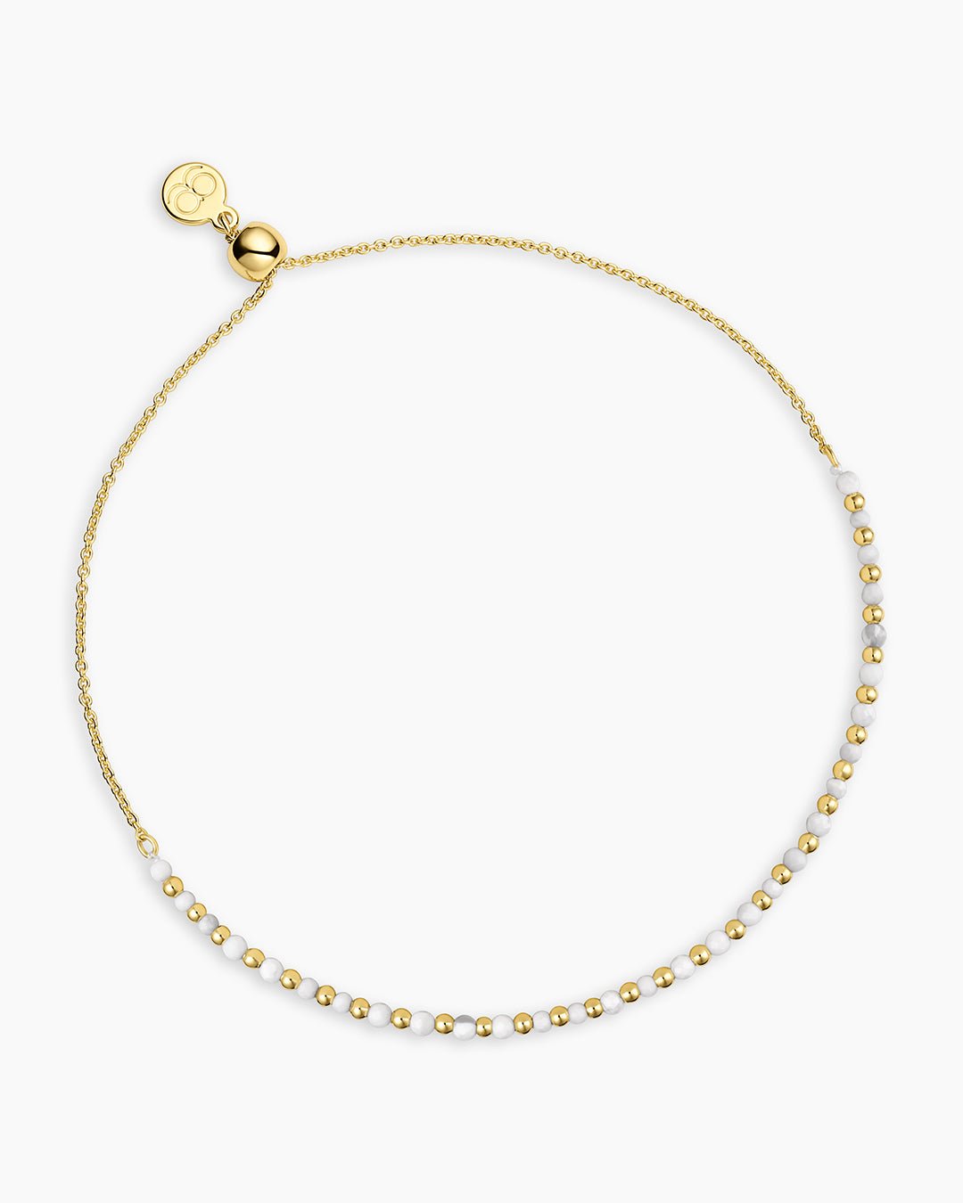 Power Gemstone Brooks Bracelet for Calming || option::18k Gold Plated, Howlite