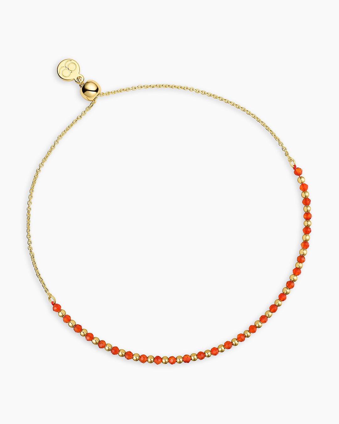 Power Gemstone Brooks Bracelet for Confidence || option::18k Gold Plated, Orange Agate