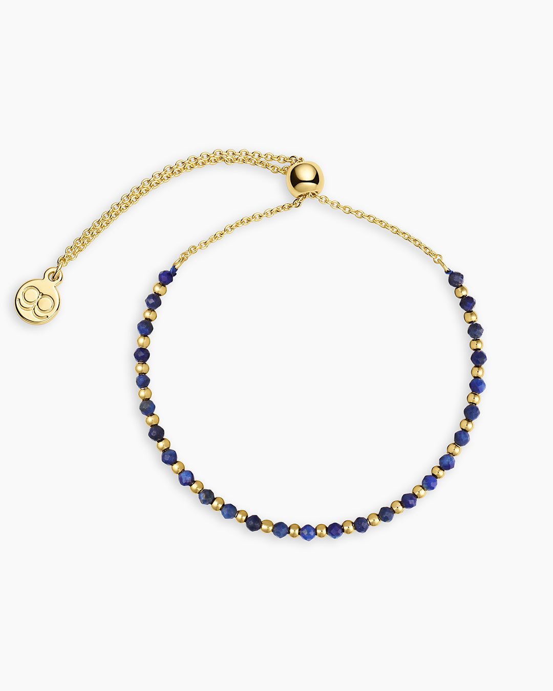 Power Gemstone Brooks Bracelet for Wisdom || option::18k Gold Plated, Lapis