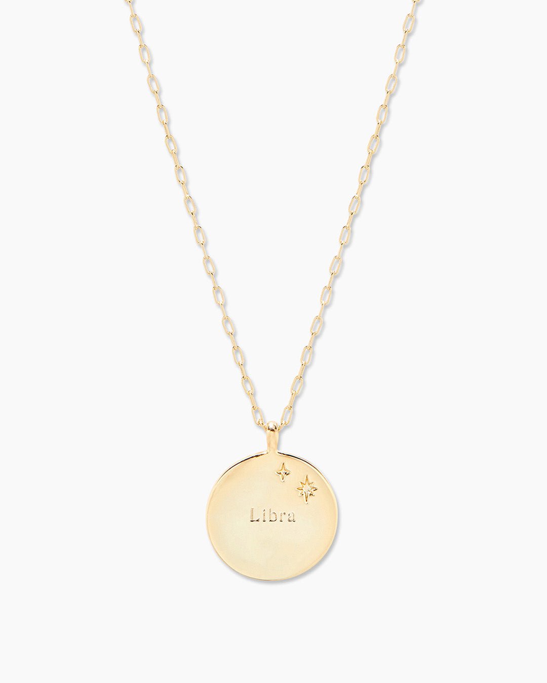 Zodiac Necklace - Libra, Astrology Coin Necklace, Libra Necklace || option::18k Gold Plated, Libra