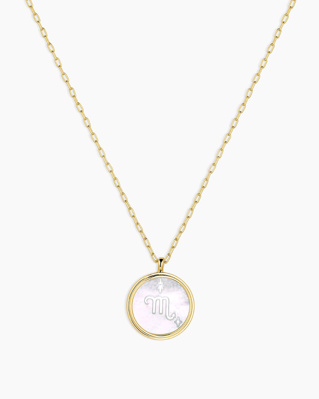 Zodiac Necklace - Scorpio, Astrology Coin Necklace, Scorpio Necklace || option::18k Gold Plated, Scorpio