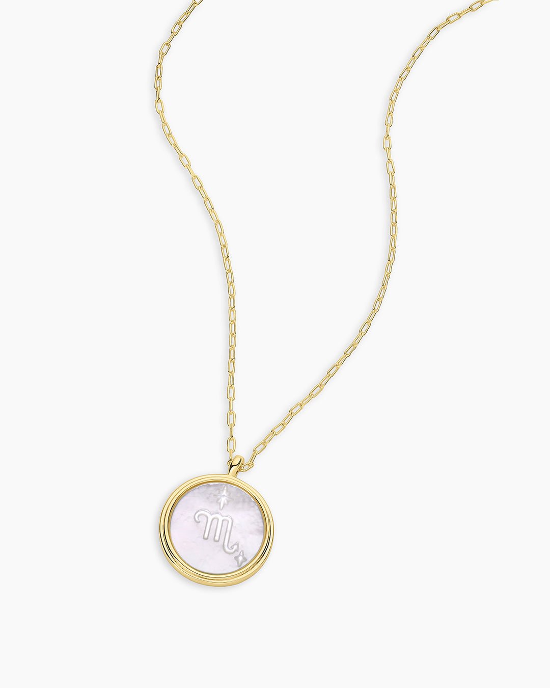 Zodiac Necklace - Scorpio, Astrology Coin Necklace, Scorpio Necklace || option::18k Gold Plated, Scorpio