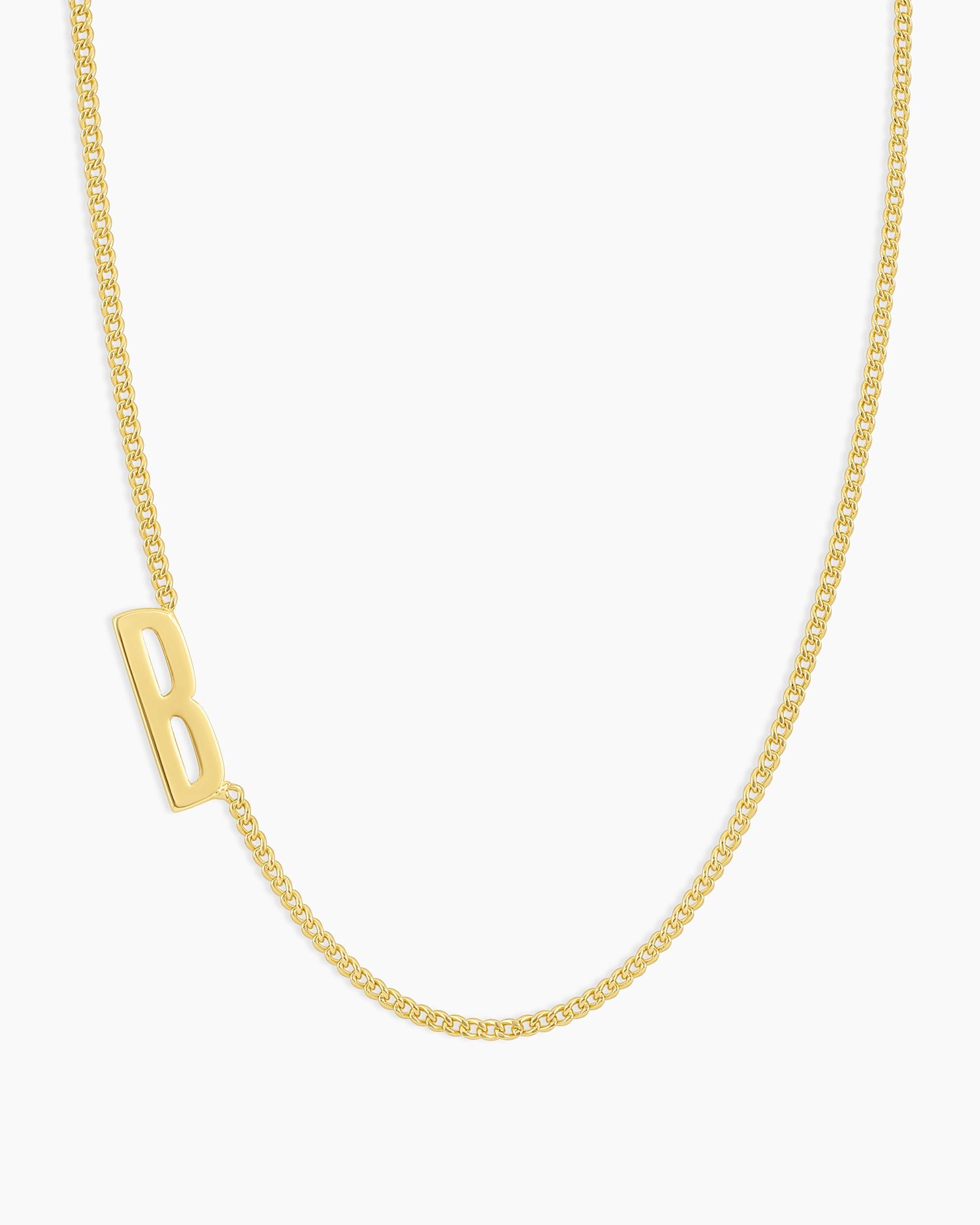 Wilder Alphabet Necklace Alphabet Necklace #B || option::18k Gold Plated, B