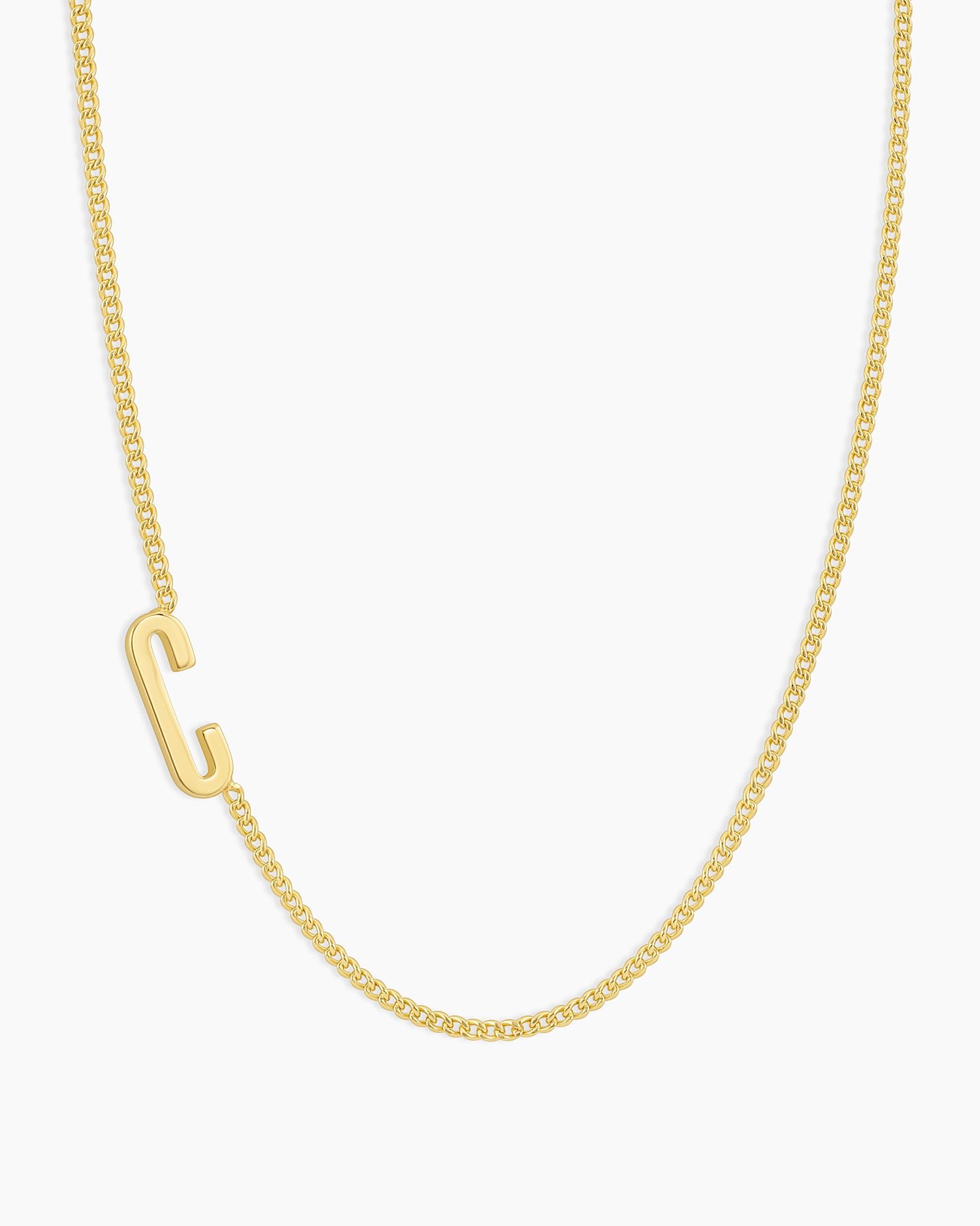 Wilder Alphabet Necklace Alphabet Necklace #C || option::18k Gold Plated, C