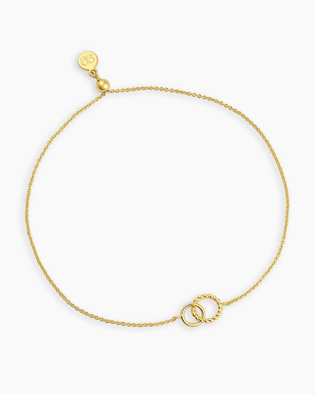 Crew Charm Bracelet link bracelet circle bracelet adjustable bracelet || option::18k Gold Plated