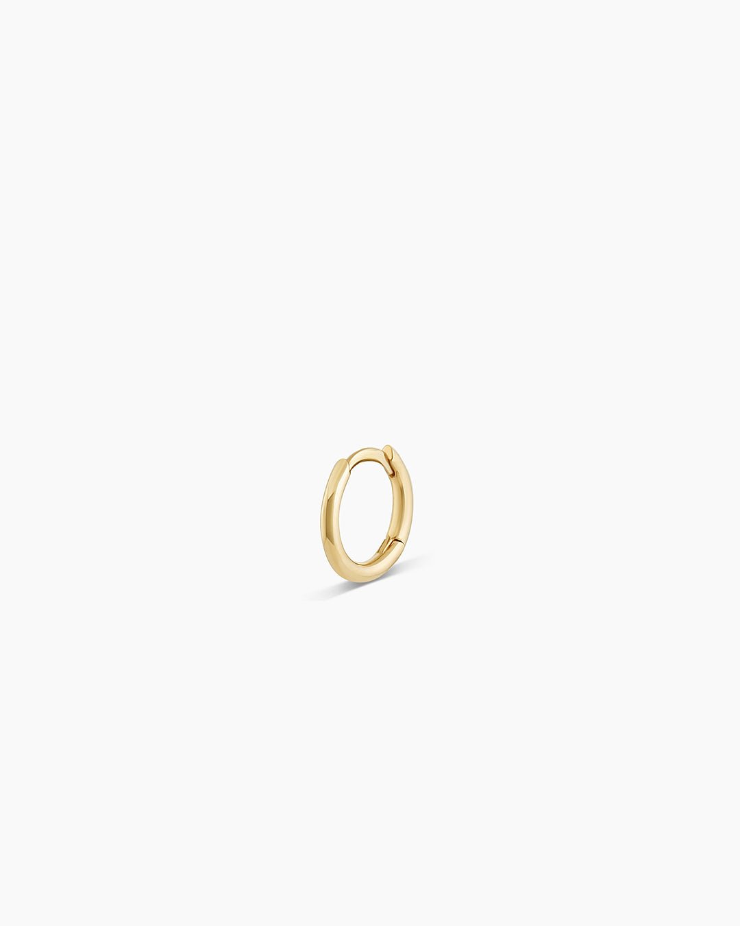 Classic Gold Huggie || option::14k Solid Gold, 8mm