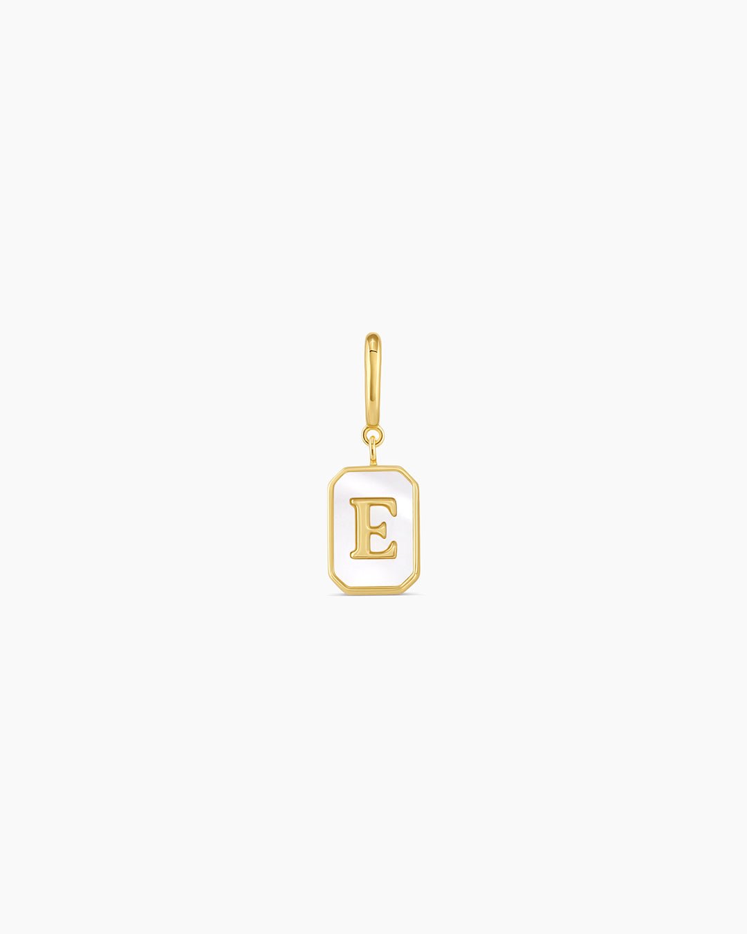 Vintage Alphabet Parker Charm #E || option::18k Gold Plated, E