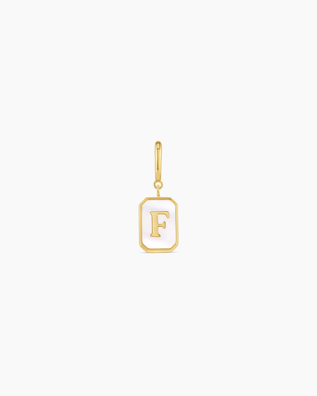 Vintage Alphabet Parker Charm #F || option::18k Gold Plated, F