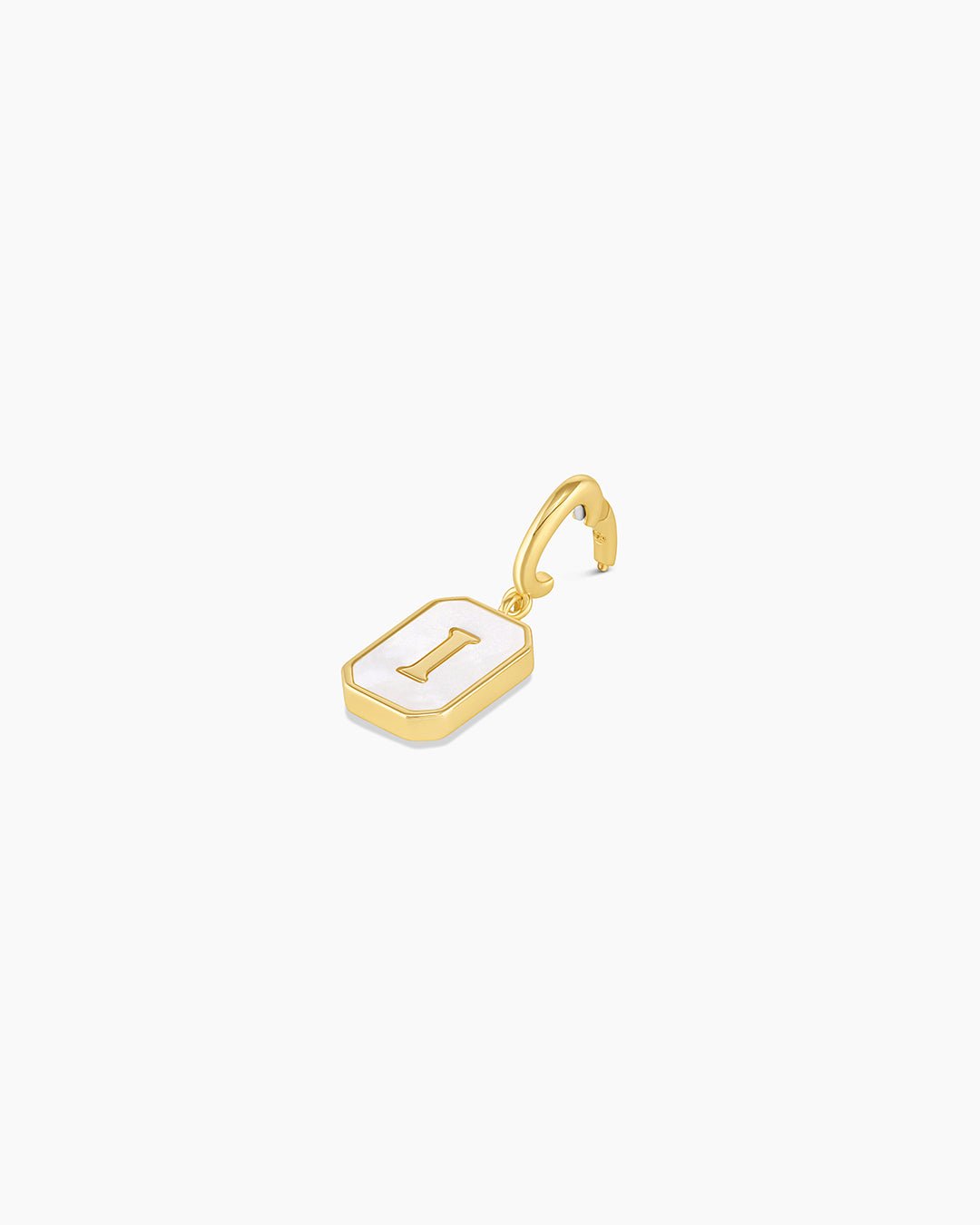 Vintage Alphabet Parker Charm #I || option::18k Gold Plated, I