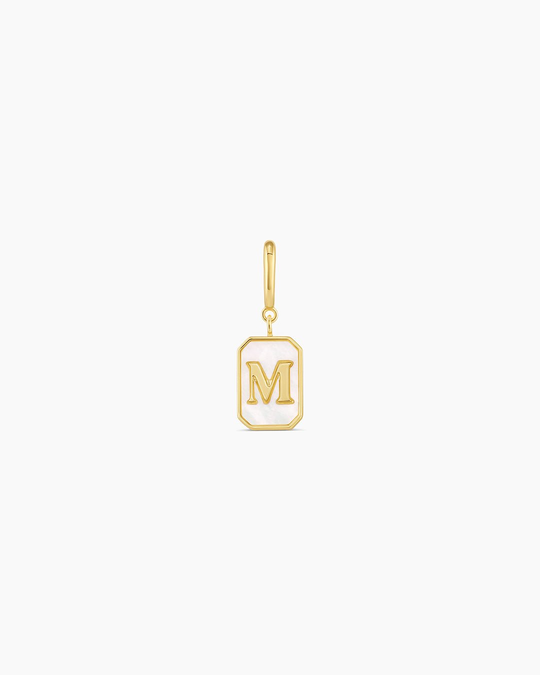 Vintage Alphabet Parker Charm #M || option::18k Gold Plated, M