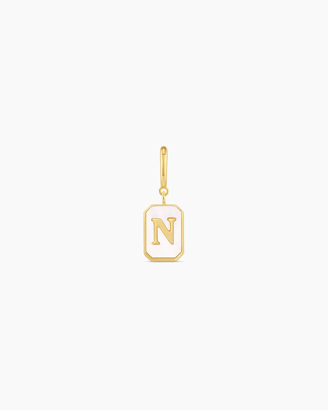 Vintage Alphabet Parker Charm #N || option::18k Gold Plated, N