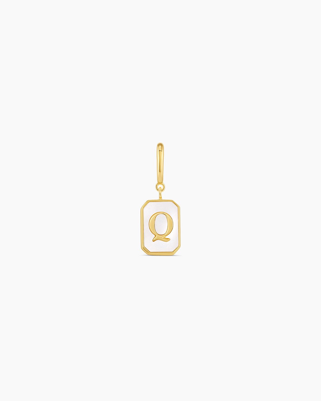 Vintage Alphabet Parker Charm #Q || option::18k Gold Plated, Q