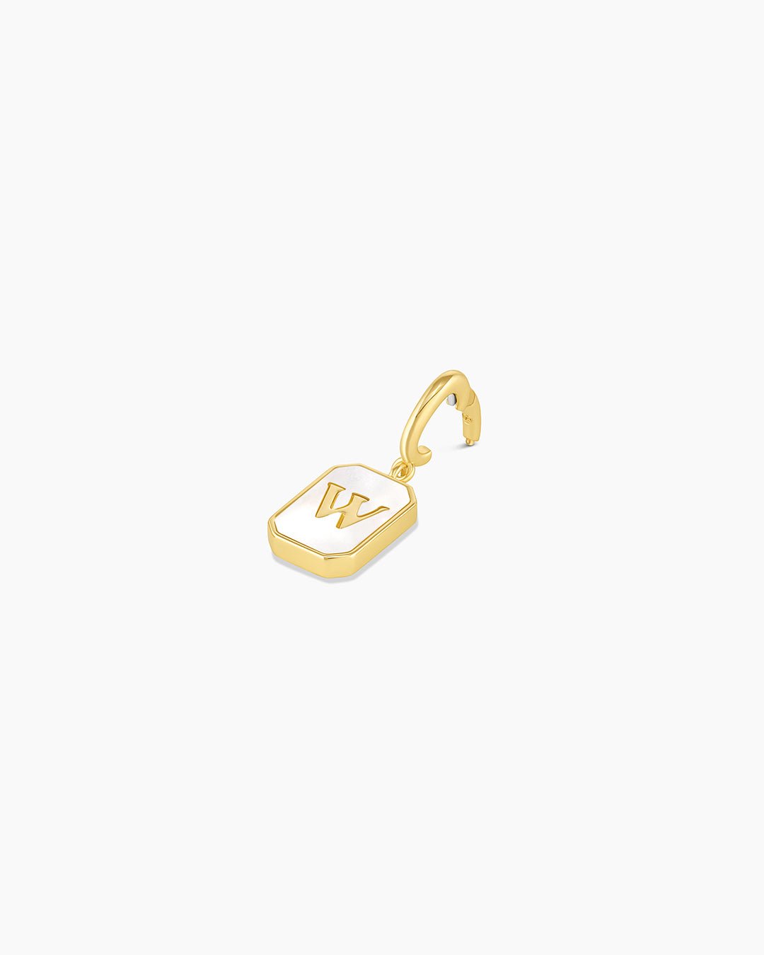 Vintage Alphabet Parker Charm #W || option::18k Gold Plated, W