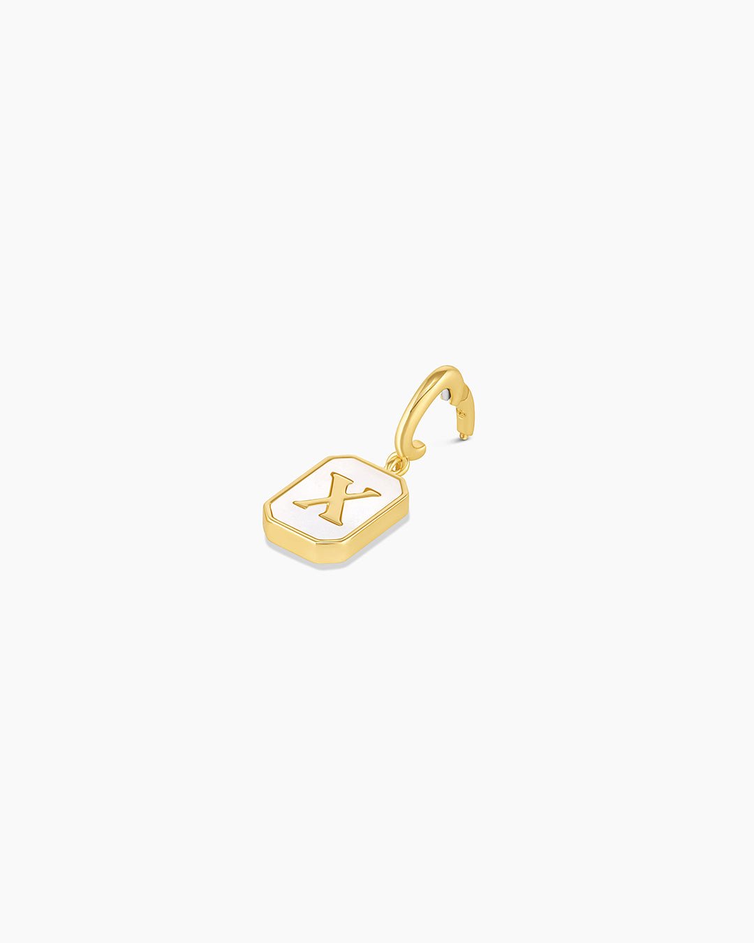 Vintage Alphabet Parker Charm #X || option::18k Gold Plated, X