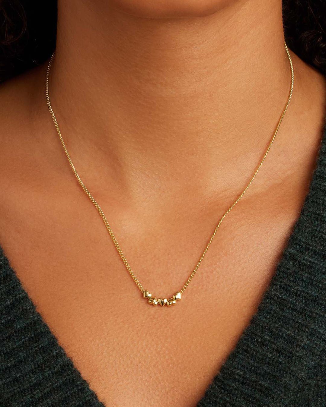 Lou Heart Necklace || option::18k Gold Plated