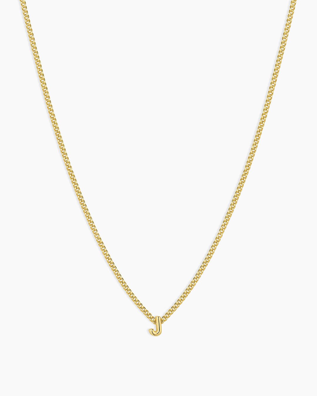 Wilder Mini Alphabet Necklace || option::18k Gold Plated, J