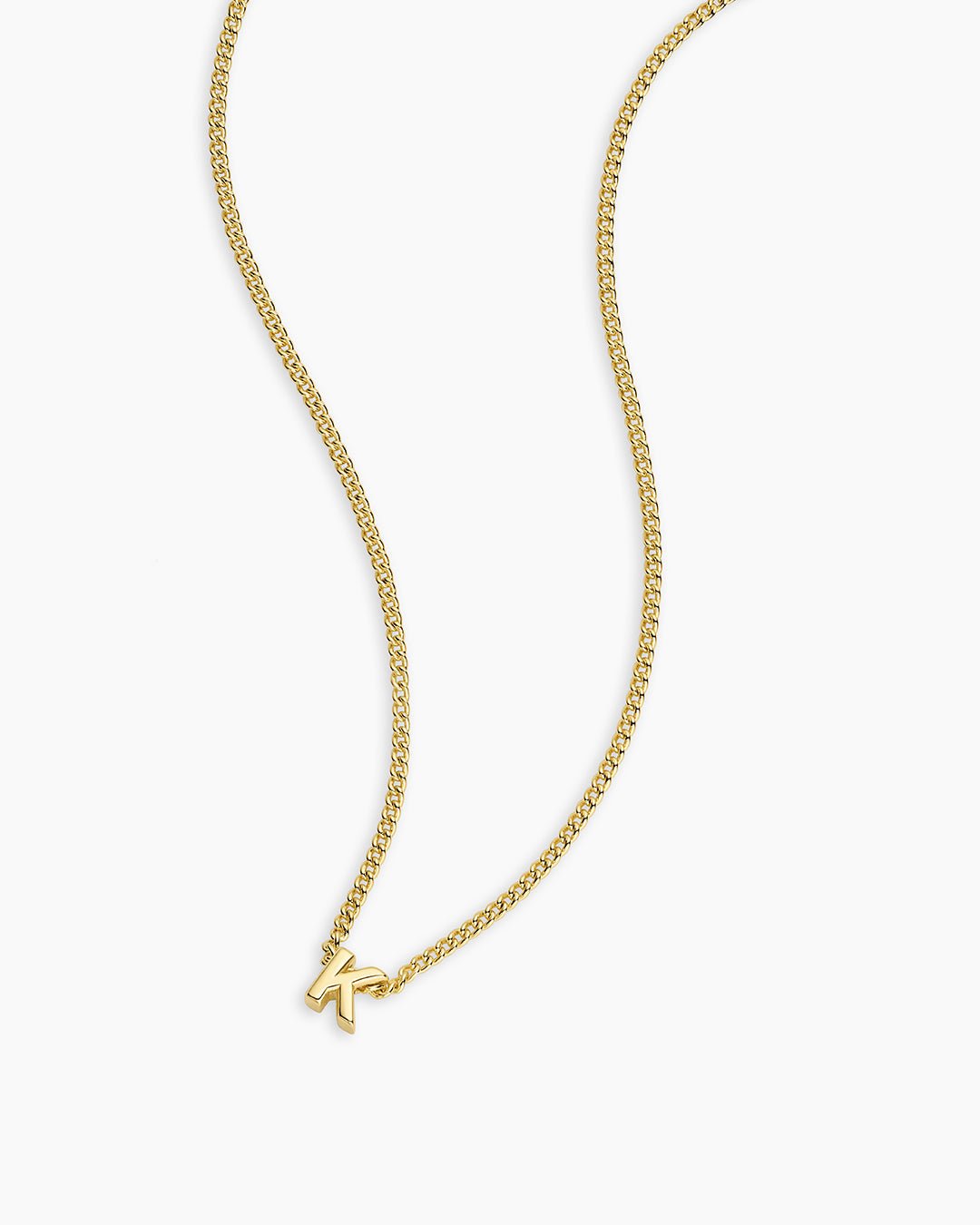 Wilder Mini Alphabet Necklace || option::18k Gold Plated, K