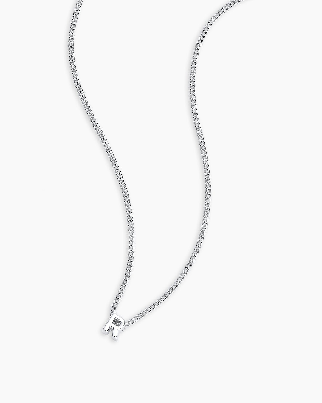 Wilder Mini Alphabet Necklace || option::Silver Plated, R