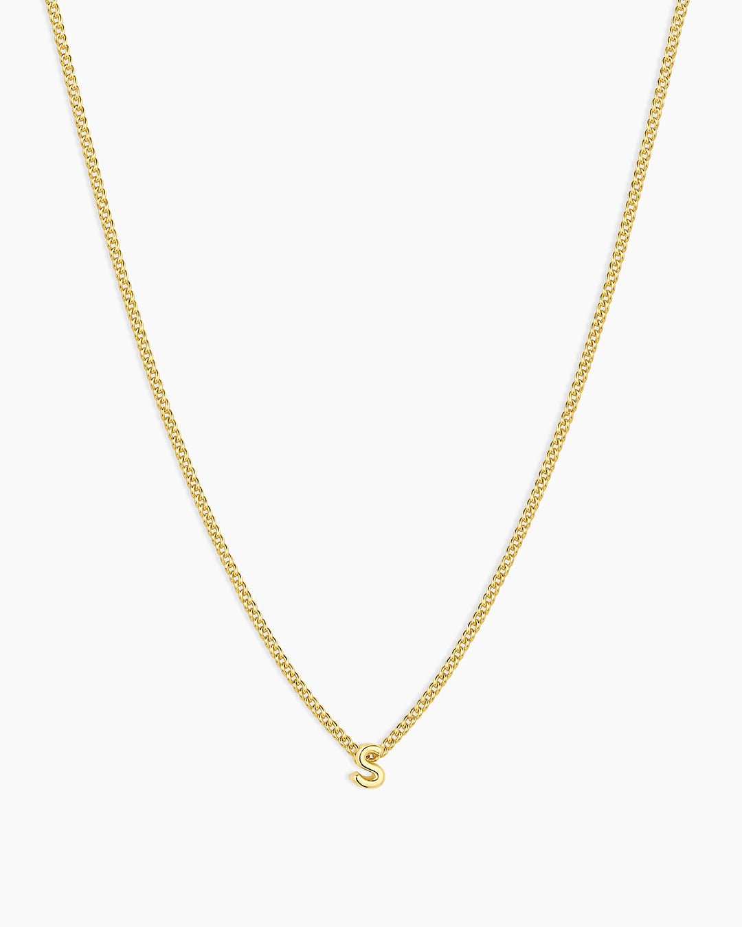 Wilder Mini Alphabet Necklace || option::18k Gold Plated, S