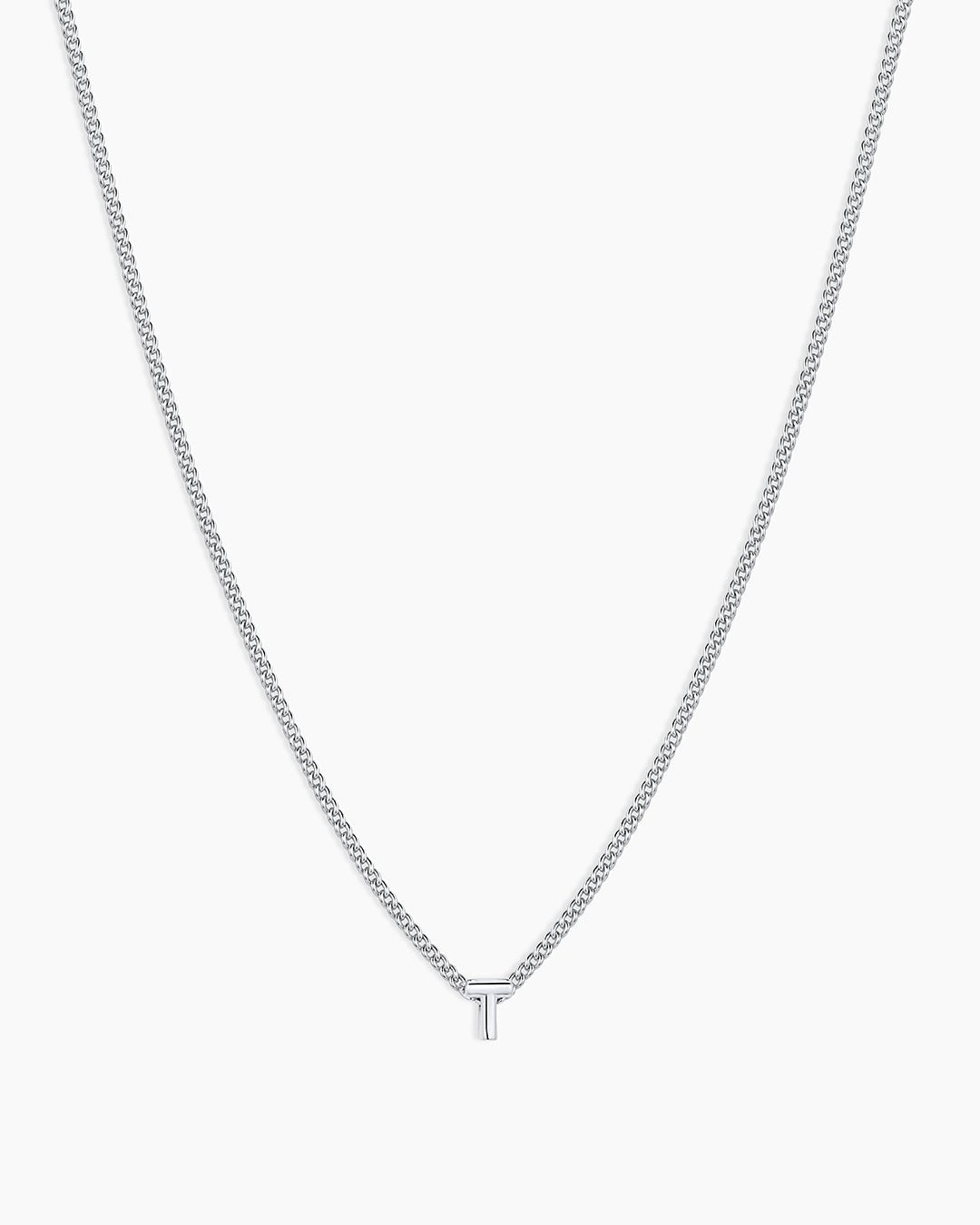 Wilder Mini Alphabet Necklace || option::Silver Plated, T