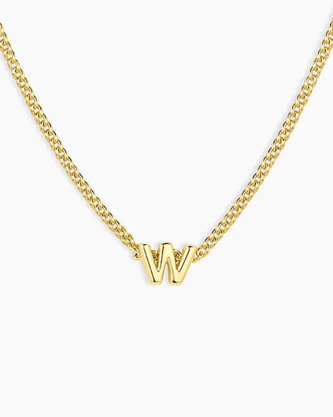 Wilder Mini Alphabet Necklace || option::18k Gold Plated, W