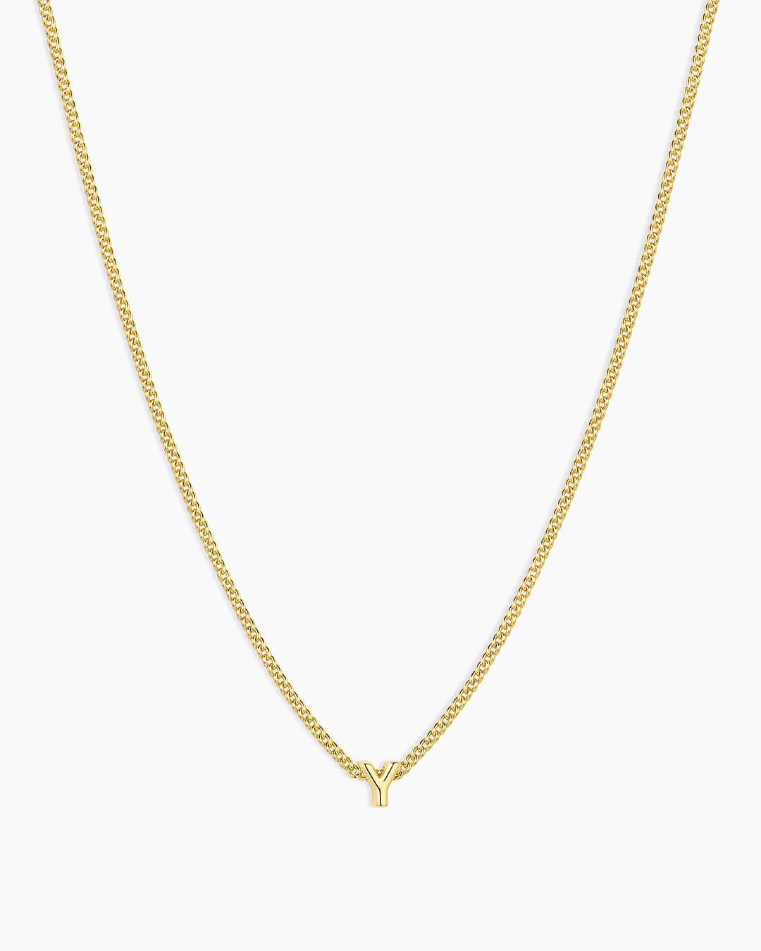 Wilder Mini Alphabet Necklace || option::18k Gold Plated, Y