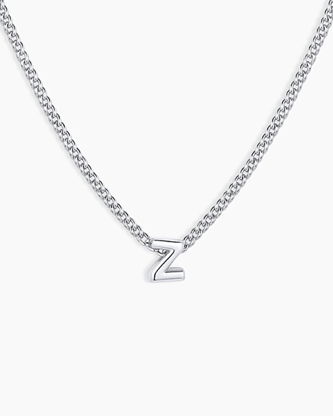 Wilder Mini Alphabet Necklace || option::Silver Plated, Z