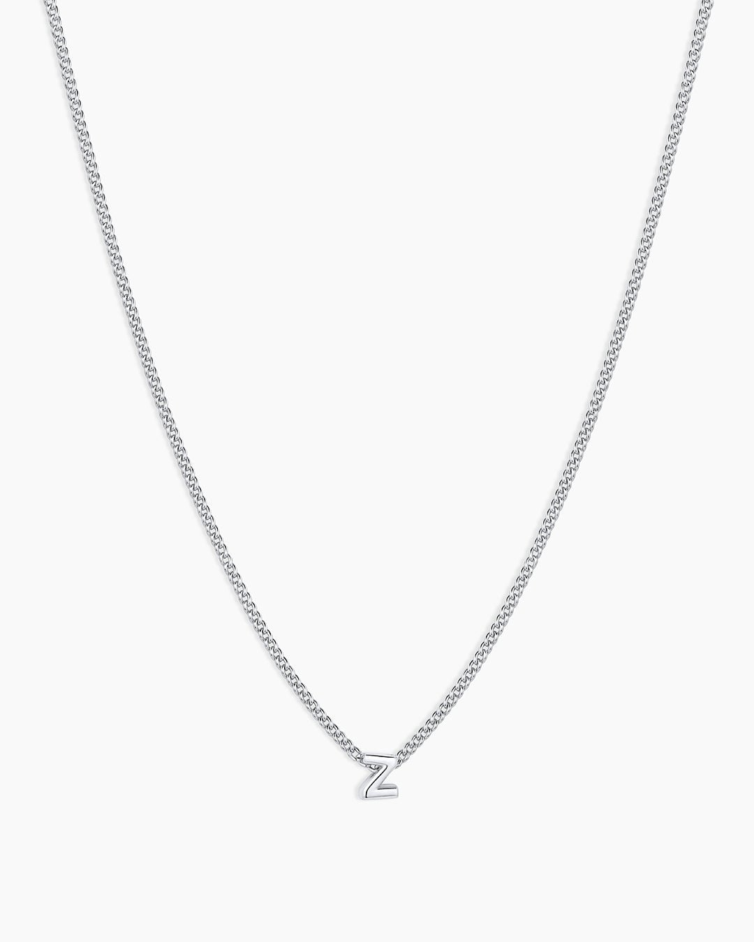 Wilder Mini Alphabet Necklace || option::Silver Plated, Z