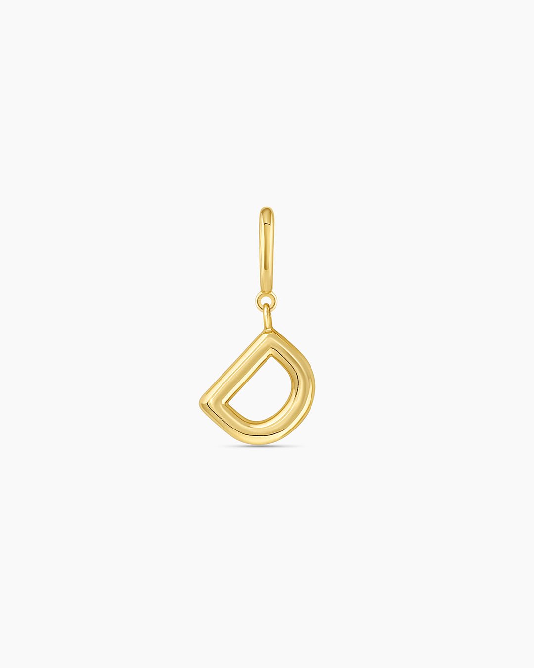 Alphabet Helium Parker Charm #D || option::18k Gold Plated, D