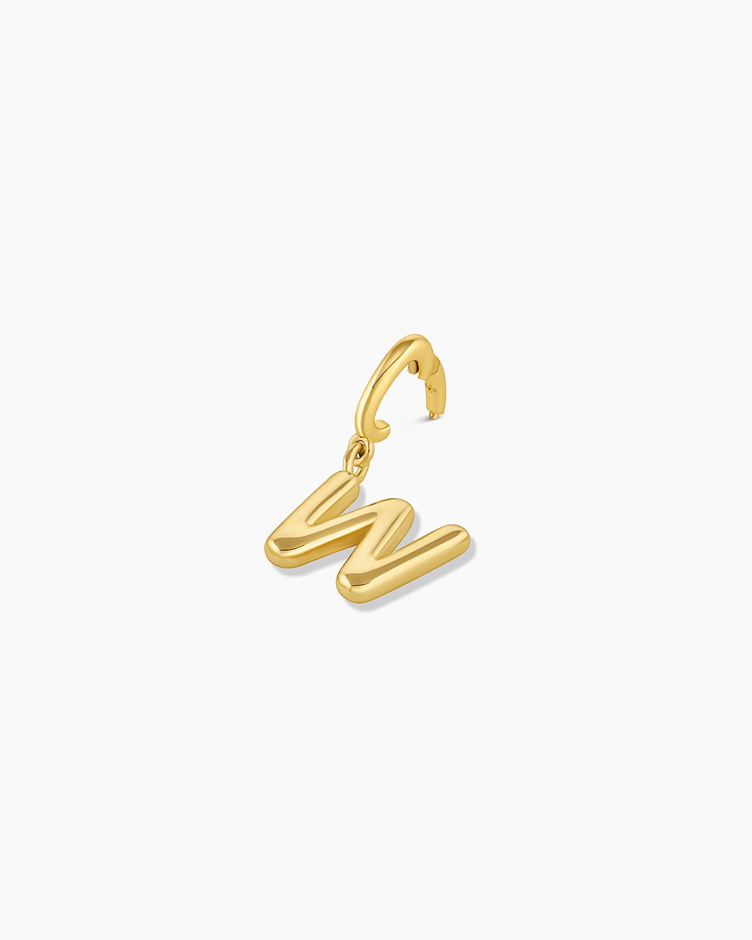 Alphabet Helium Parker Charm #W || option::18k Gold Plated, W