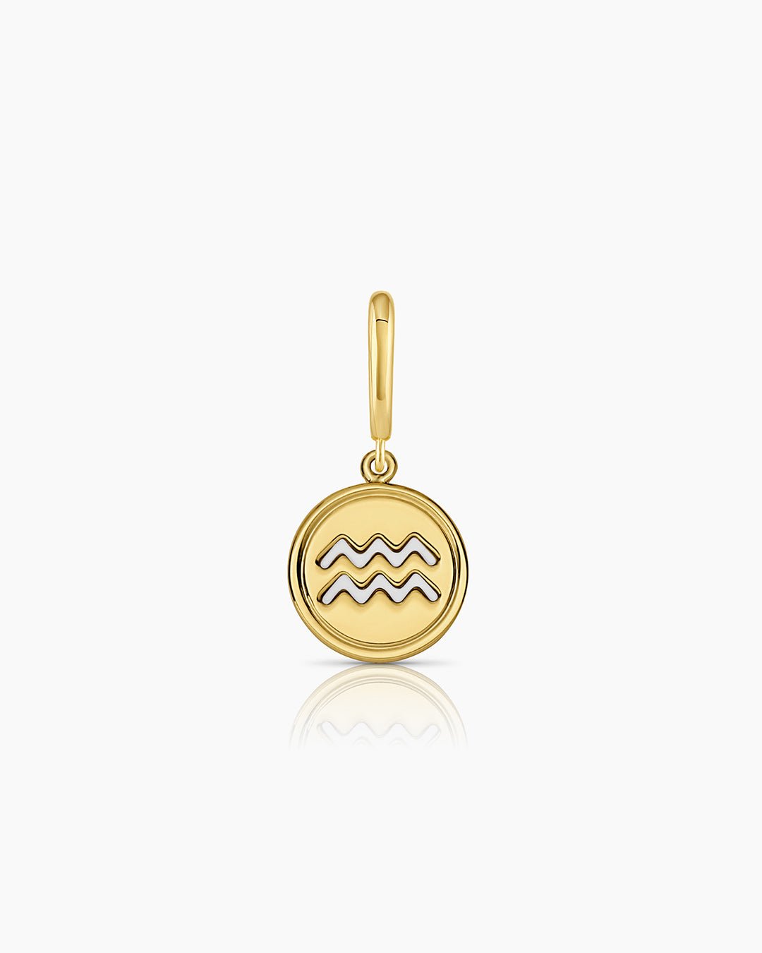 Zodiac Parker Charm || option::18k Gold Plated, Aquarius