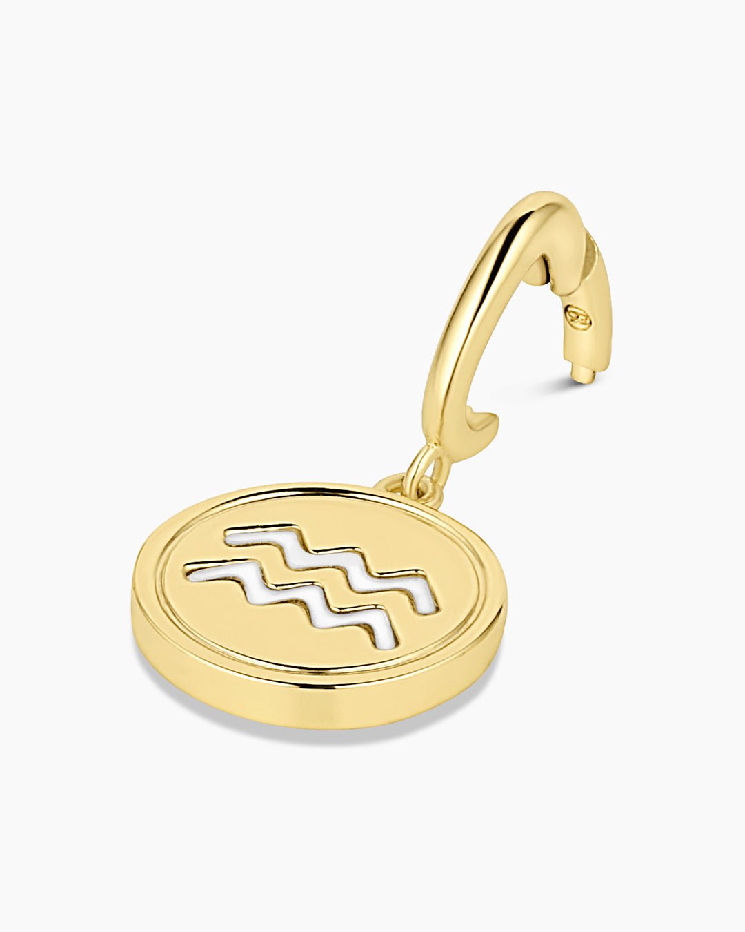 Zodiac Parker Charm || option::18k Gold Plated, Aquarius