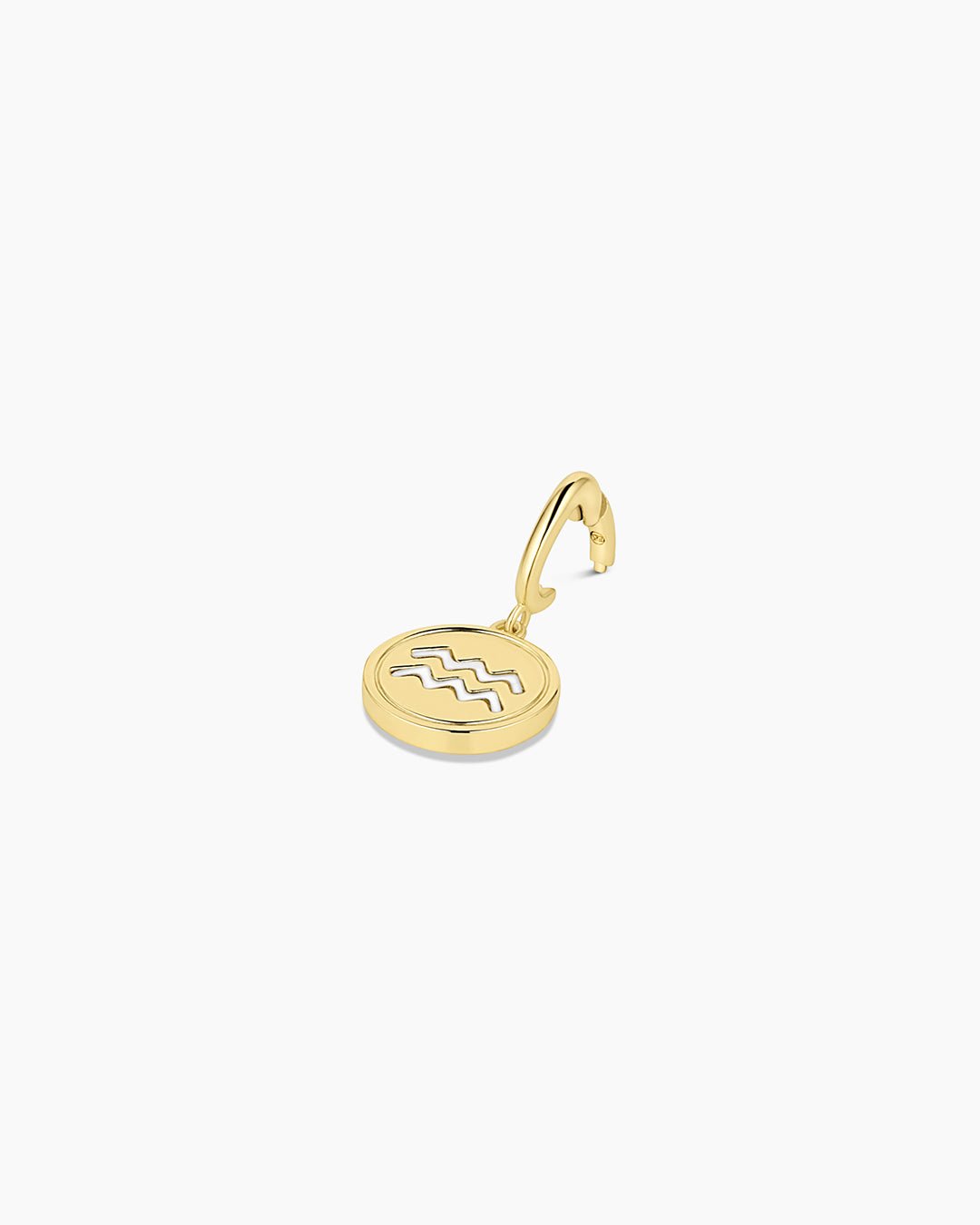 Zodiac Parker Charm || option::18k Gold Plated, Aquarius