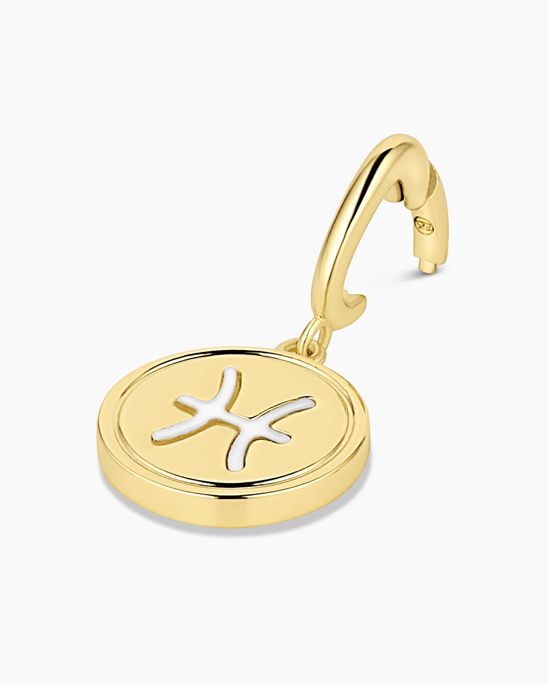 Zodiac Parker Charm || option::18k Gold Plated, Pisces