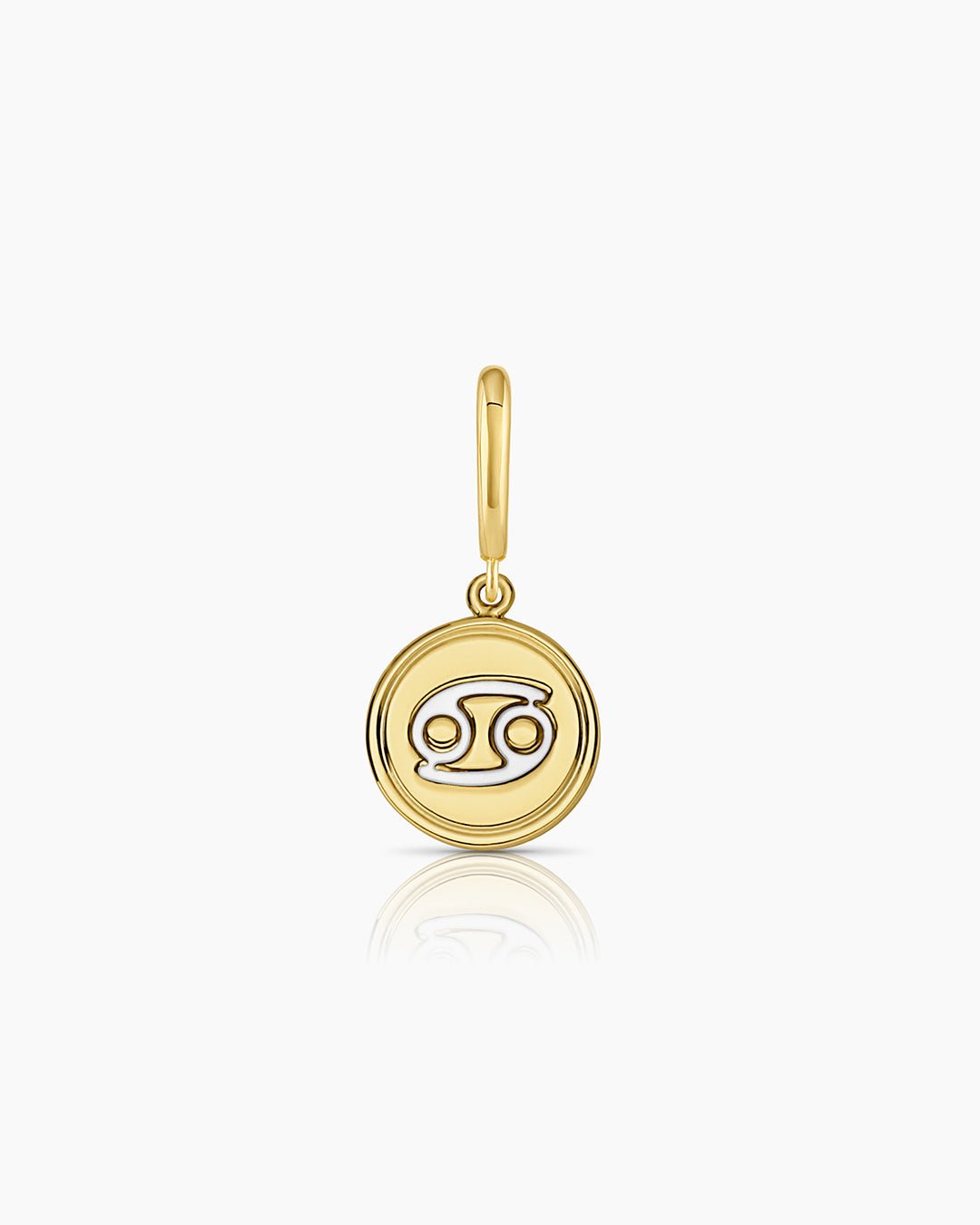 Zodiac Parker Charm || option::18k Gold Plated, Cancer