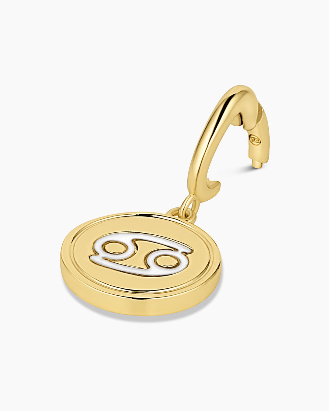 Zodiac Parker Charm || option::18k Gold Plated, Cancer