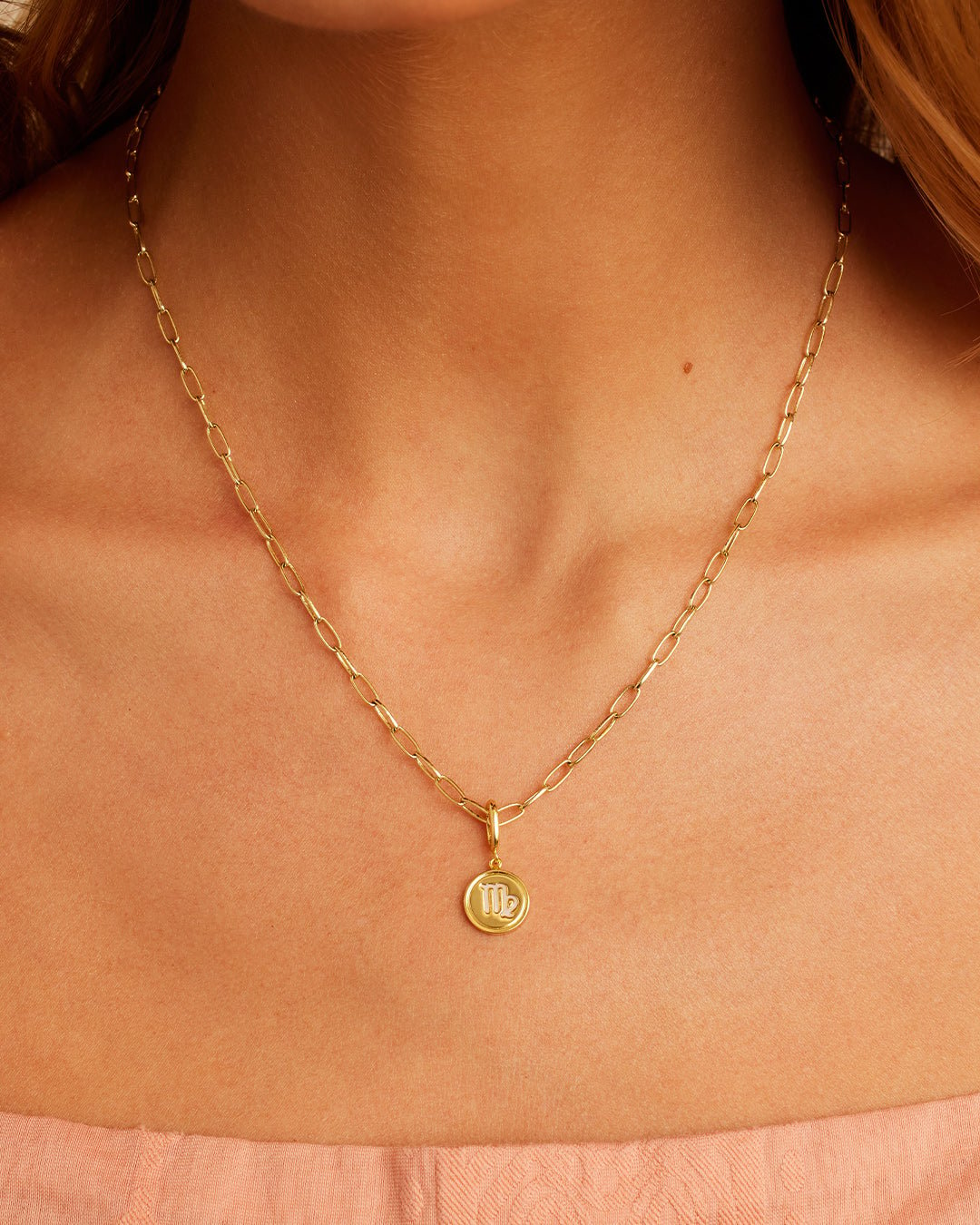 Zodiac Parker Charm || option::18k Gold Plated, Virgo || set::zodiac-parker-charm-aries-stl