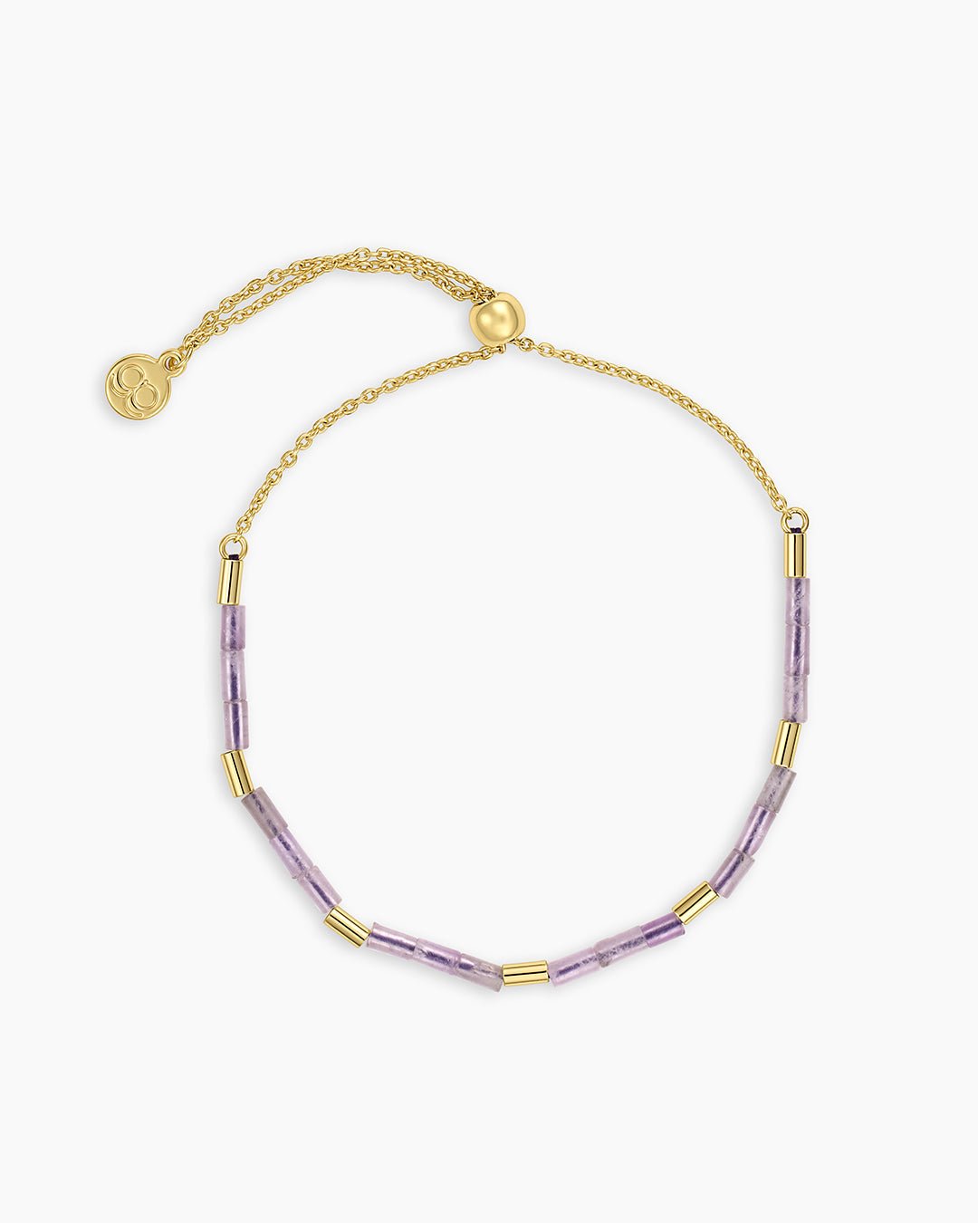 Power Gemstone Tatum Bracelet || option::18k Gold Plated, Amethyst